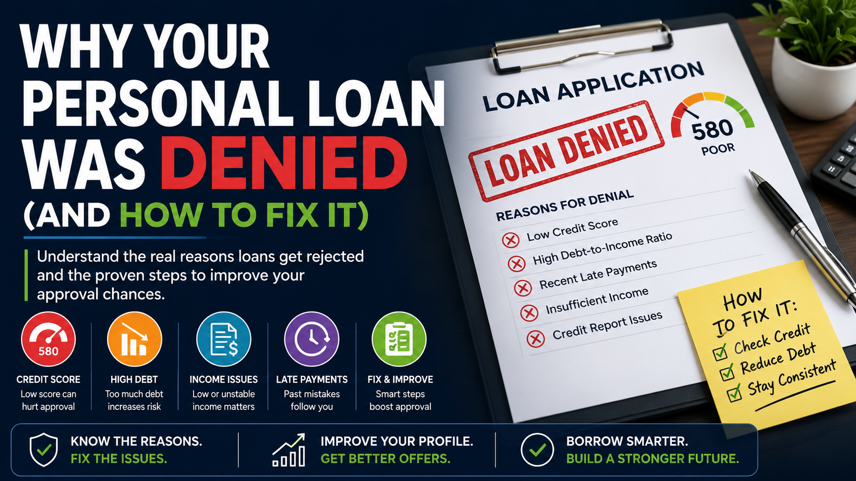 Why Your Personal Loan Was Denied (and How to Fix It)